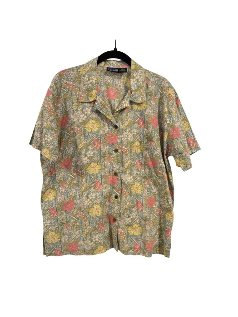 Vintage Patagonia Women's Hawaiian Tropical Floral Shirt Size L